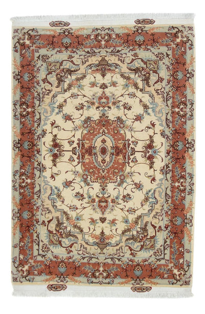 Täbriz - 50 Raj Teppich 103x151cm - Perserteppich - beige