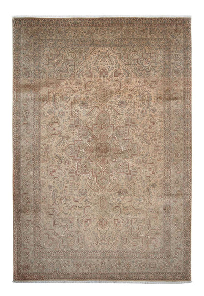 Täbriz - 50 Raj Teppich 198x296cm - Perserteppich - hellbraun