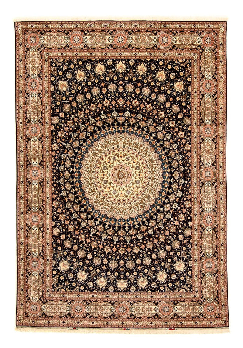 Täbriz - 50 Raj Teppich 248x338cm - Perserteppich - dunkelblau