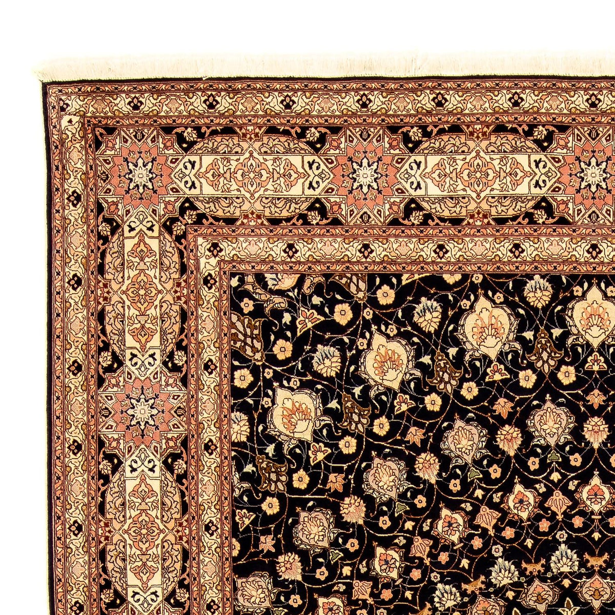 Täbriz - 50 Raj Teppich 248x338cm - Perserteppich - dunkelblau