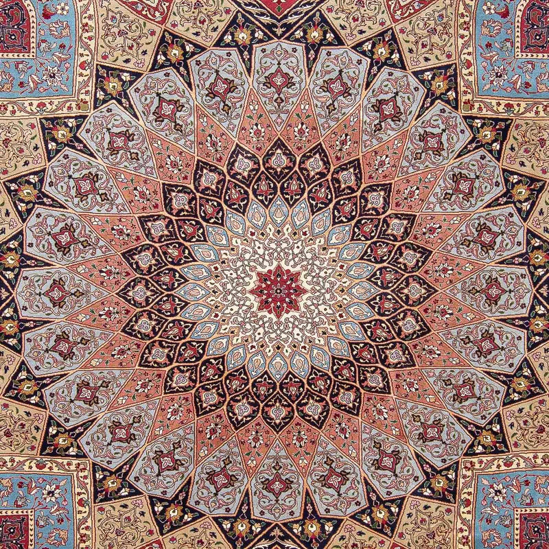 Täbriz - 50 Raj Teppich 253x298cm - Perserteppich - mehrfarbig