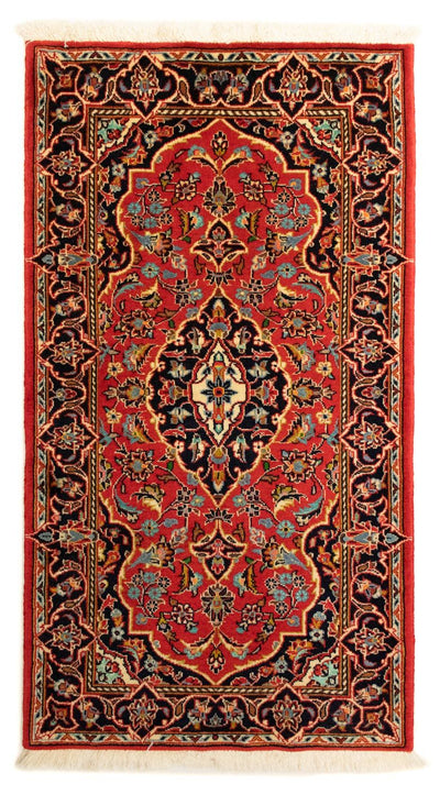Keshan Teppich 68x124cm - Perserteppich - dunkelrot