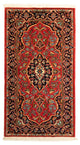 Keshan Teppich 68x124cm - Perserteppich - dunkelrot