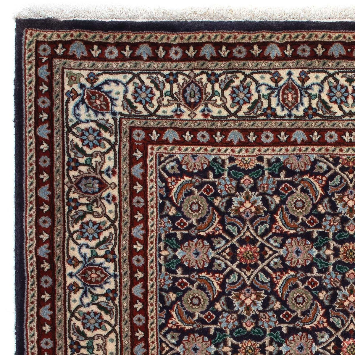 Moud Teppich 100x100cm - Perserteppich - dunkelblau