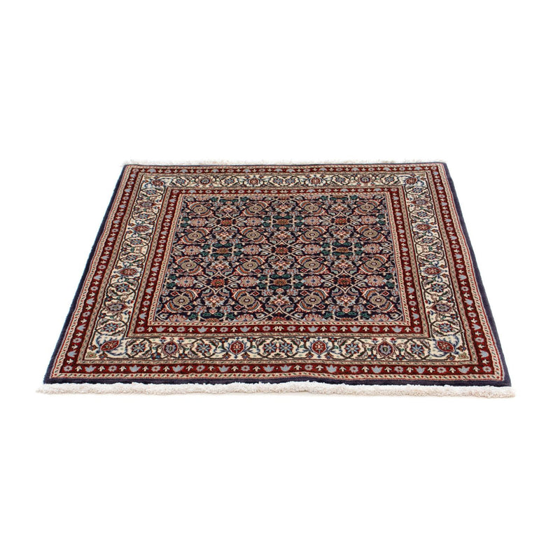 Moud Teppich 100x100cm - Perserteppich - dunkelblau