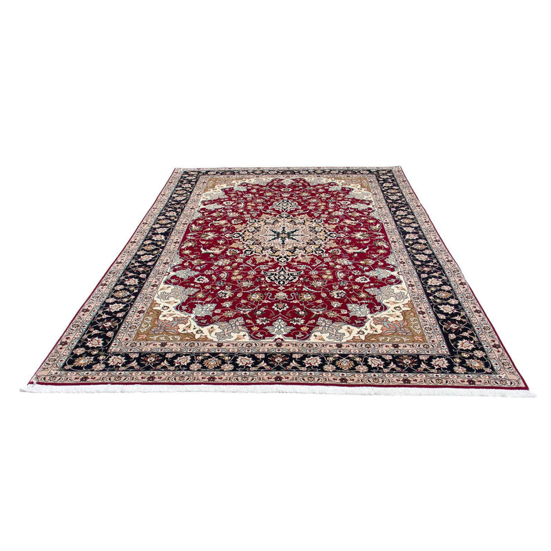 Täbriz - 50 Raj Teppich 206x302cm - Perserteppich - dunkelrot