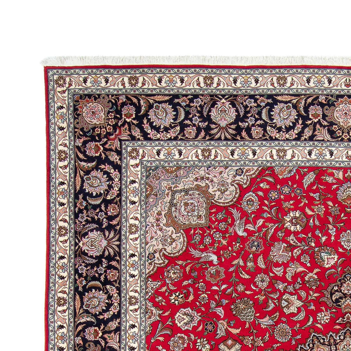 Täbriz - 50 Raj Teppich 245x300cm - Perserteppich - rot
