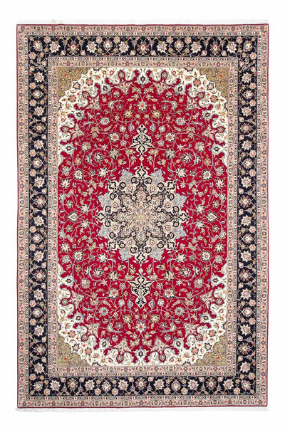 Täbriz - 50 Raj Teppich 204x316cm - Perserteppich - rot