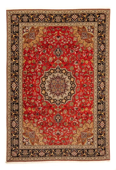 Täbriz - 50 Raj Teppich 254x359cm - Perserteppich - rot