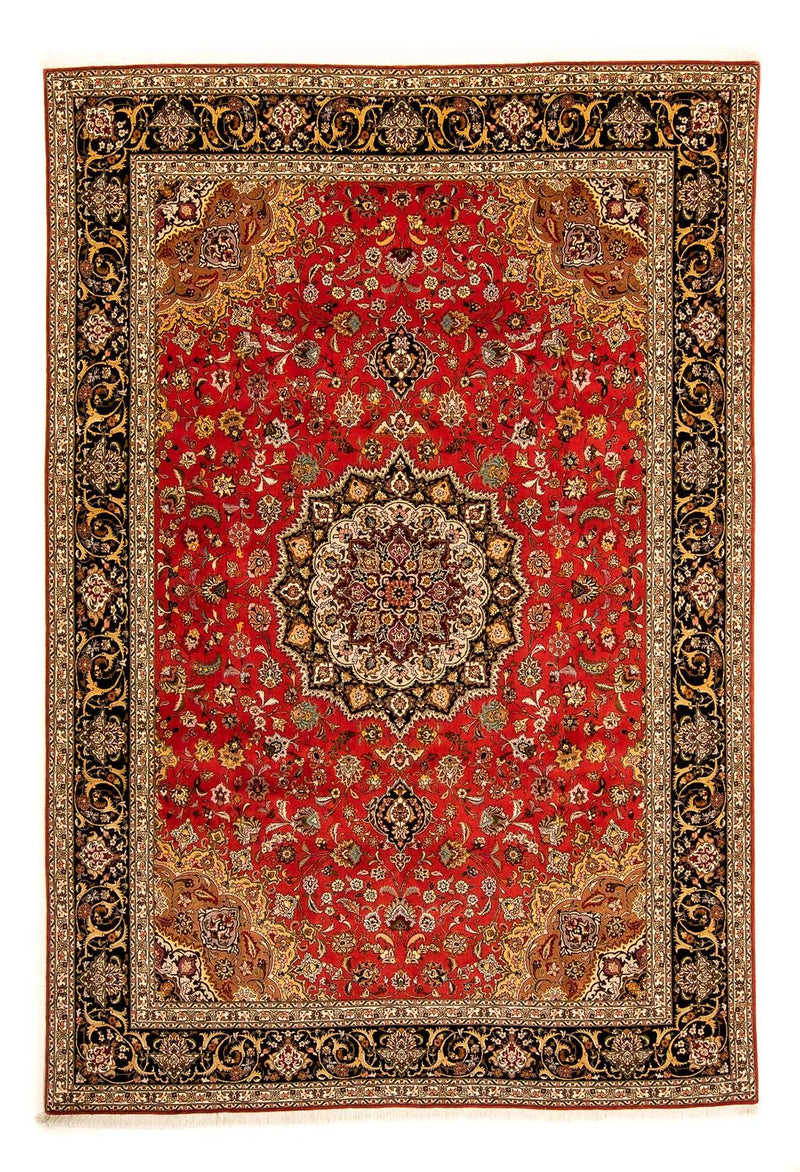 Täbriz - 50 Raj Teppich 254x359cm - Perserteppich - rot