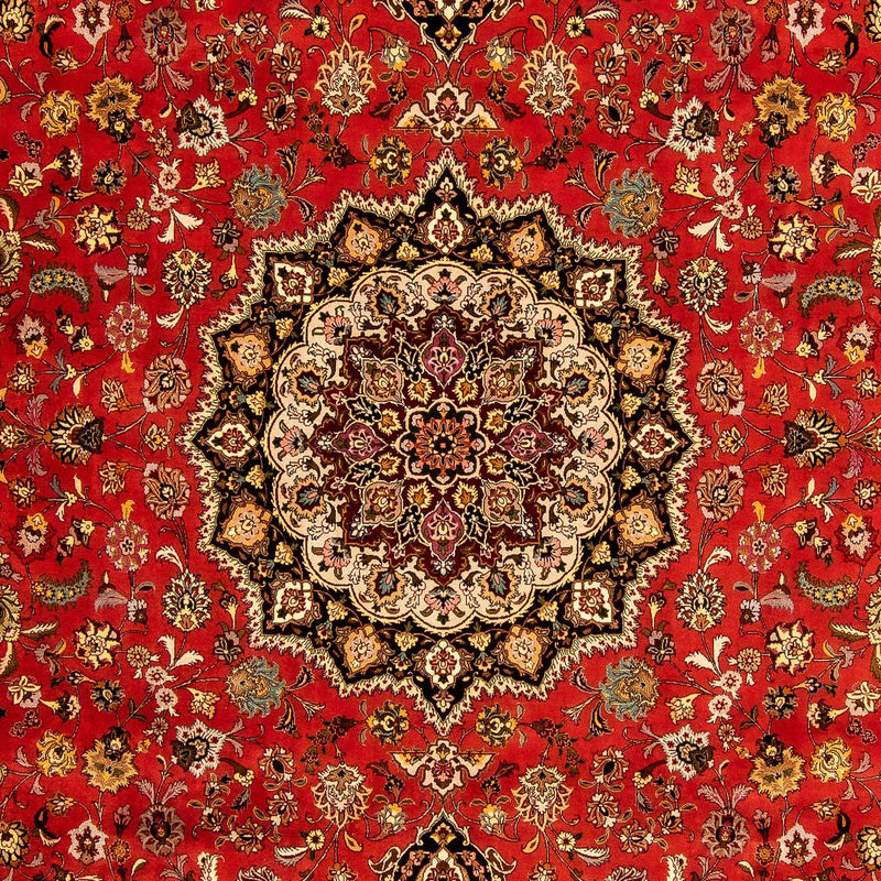 Täbriz - 50 Raj Teppich 254x359cm - Perserteppich - rot