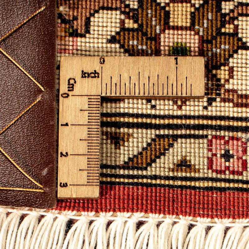 Täbriz - 50 Raj Teppich 254x359cm - Perserteppich - rot