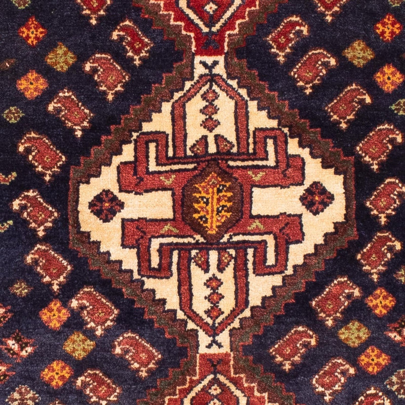 Ghashghai Teppich 80x148cm - Perserteppich - dunkelblau