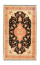 Täbriz - 50 Raj Teppich 101x161cm - Perserteppich - schwarz