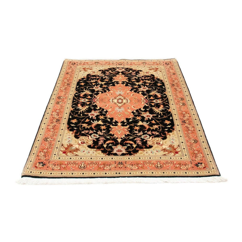 Täbriz - 50 Raj Teppich 101x161cm - Perserteppich - schwarz