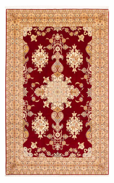 Täbriz - 50 Raj Teppich 200x312cm - Perserteppich - dunkelrot