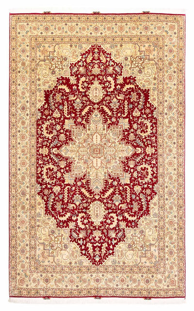 Täbriz - 50 Raj Teppich 200x300cm - Perserteppich - dunkelrot