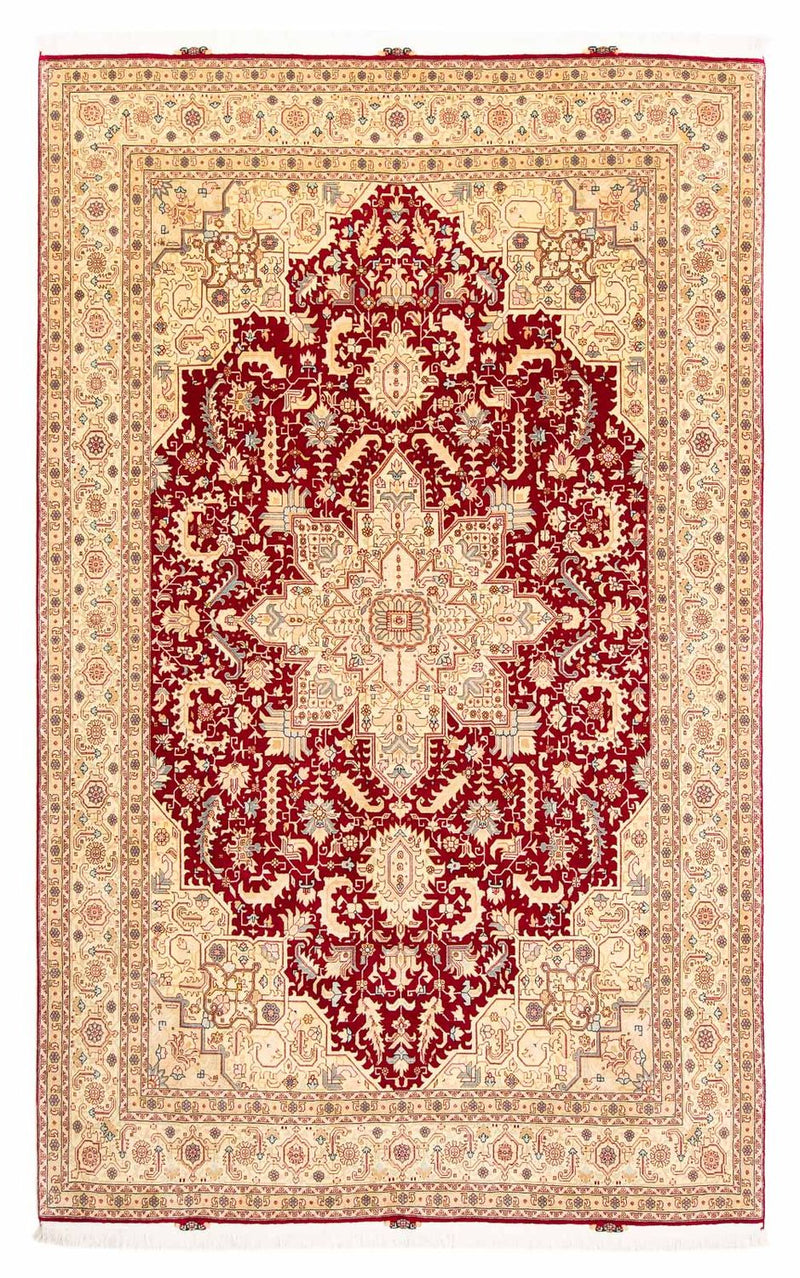 Täbriz - 50 Raj Teppich 200x300cm - Perserteppich - dunkelrot