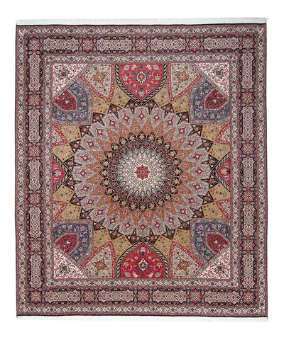 Täbriz - 50 Raj Teppich 254x303cm - Perserteppich - mehrfarbig