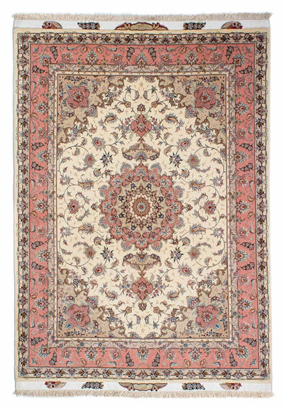Täbriz - 50 Raj Teppich 150x210cm - Perserteppich - beige