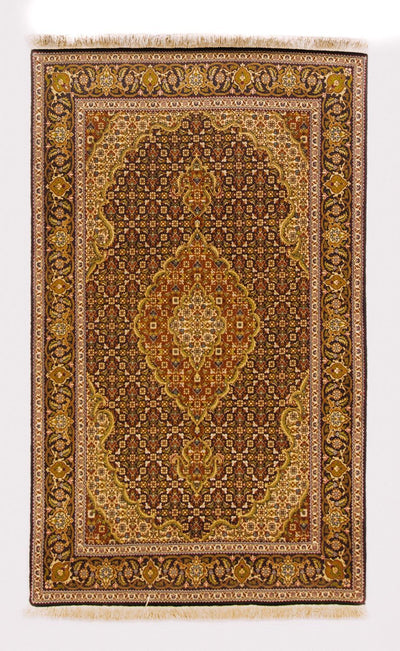 Täbriz Teppich 100x152cm - Perserteppich - dunkelrot