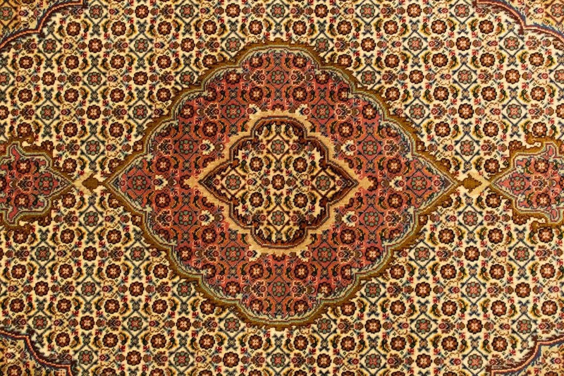 Täbriz - 50 Raj Teppich 102x150cm - Perserteppich - beige