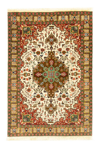 Täbriz - 50 Raj Teppich 104x150cm - Perserteppich - beige