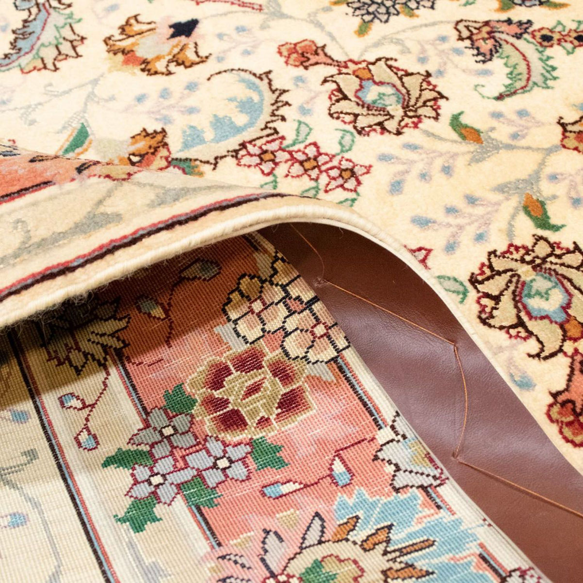 Täbriz - 50 Raj Teppich 102x148cm - Perserteppich - beige