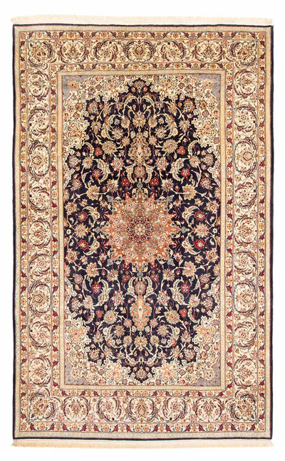 Isfahan Teppich 202x327cm - Perserteppich - dunkelblau