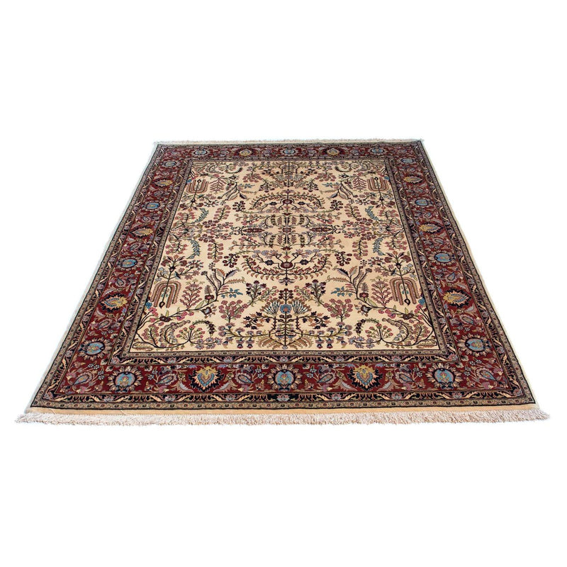 Ghom Teppich 142x207cm - Perserteppich - beige