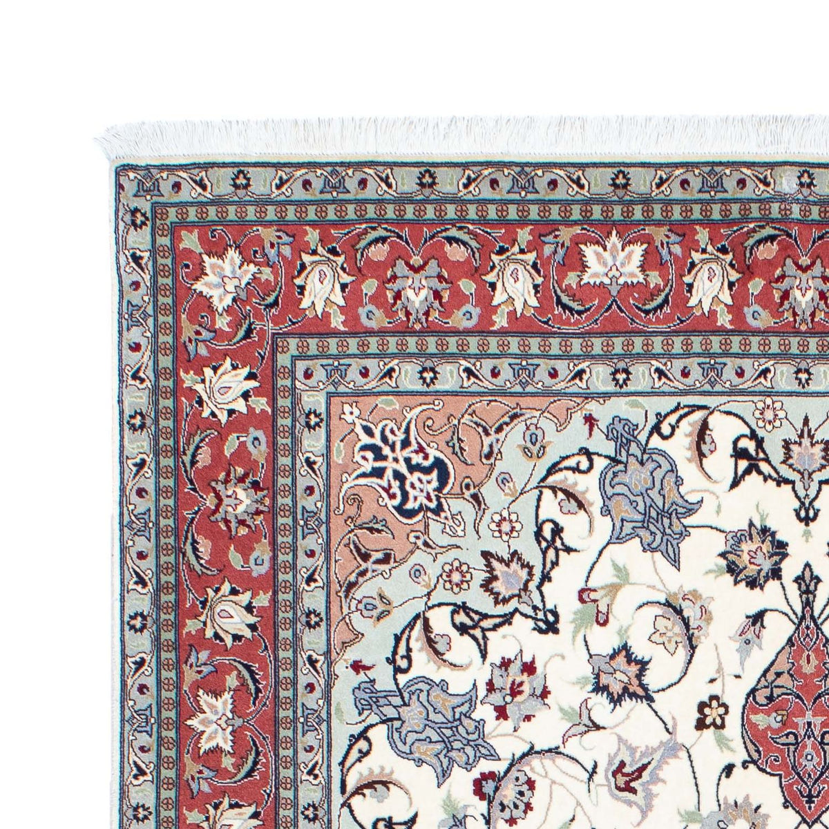 Täbriz - 50 Raj Teppich 150x210cm - Perserteppich - beige