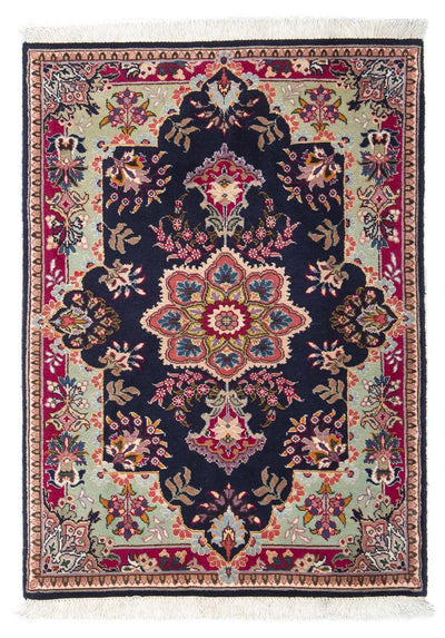 Täbriz - 50 Raj Teppich 60x90cm - Perserteppich - dunkelblau
