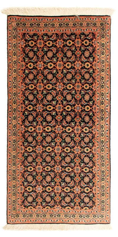 Täbriz - 50 Raj Teppich 65x130cm - Perserteppich - schwarz