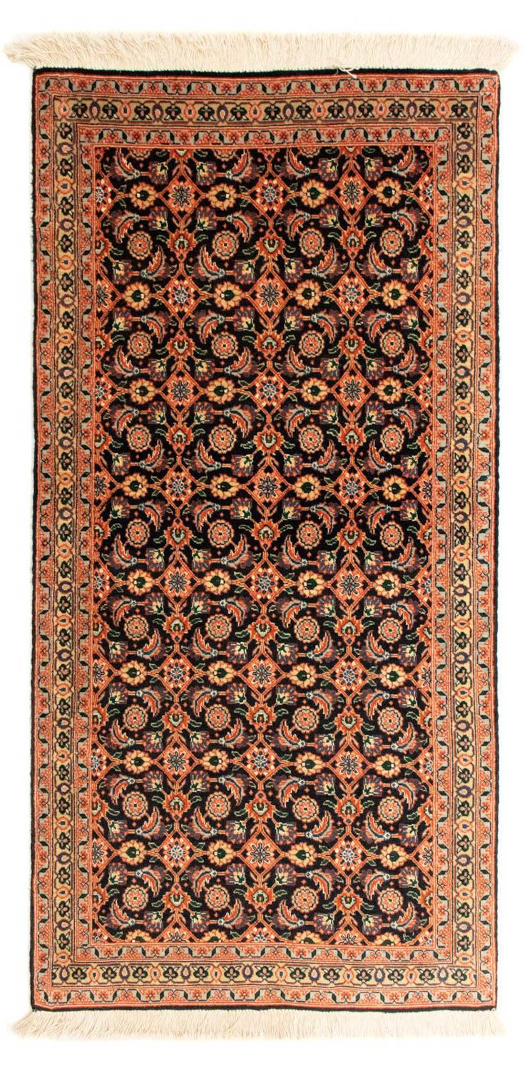 Täbriz - 50 Raj Teppich 65x130cm - Perserteppich - schwarz
