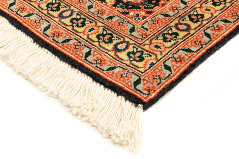 Täbriz - 50 Raj Teppich 65x130cm - Perserteppich - schwarz