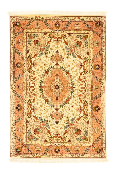 Täbriz - 50 Raj Teppich 98x148cm - Perserteppich - beige