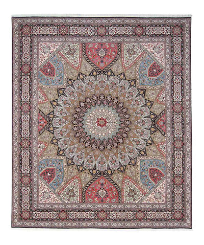 Täbriz - 50 Raj Teppich 252x303cm - Perserteppich - mehrfarbig