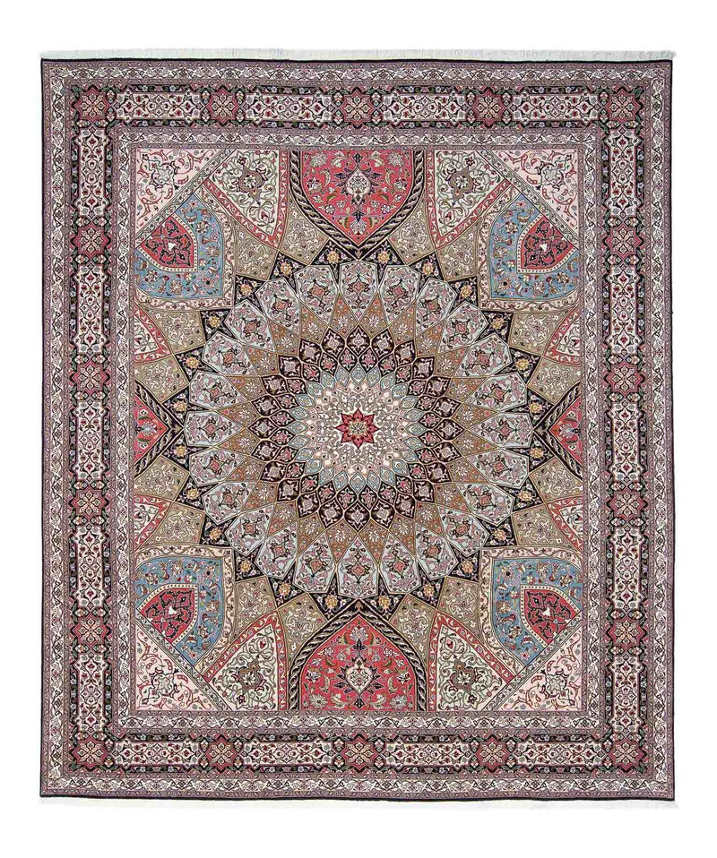 Täbriz - 50 Raj Teppich 252x303cm - Perserteppich - mehrfarbig