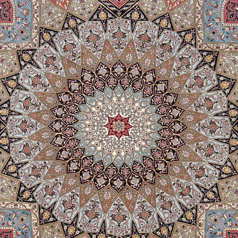 Täbriz - 50 Raj Teppich 252x303cm - Perserteppich - mehrfarbig