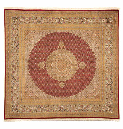 Täbriz Teppich 247x251cm - Perserteppich - dunkelrot