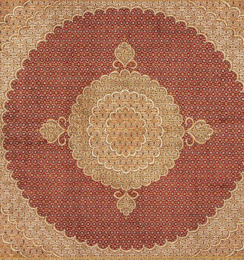 Täbriz Teppich 247x251cm - Perserteppich - dunkelrot