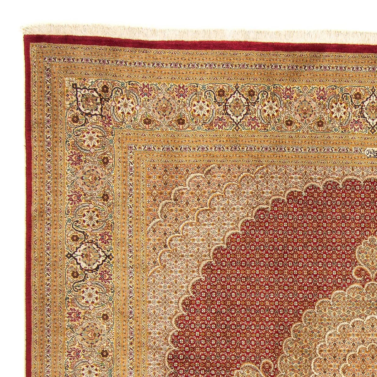 Täbriz Teppich 247x251cm - Perserteppich - dunkelrot