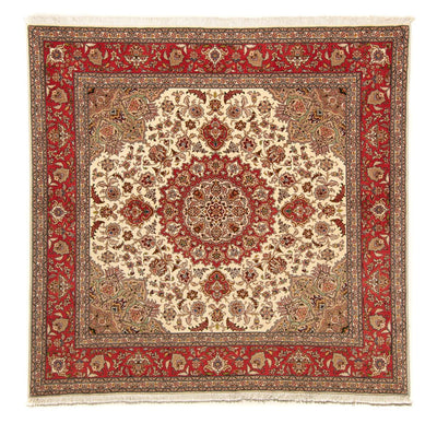 Täbriz - 50 Raj Teppich 200x203cm - Perserteppich - beige