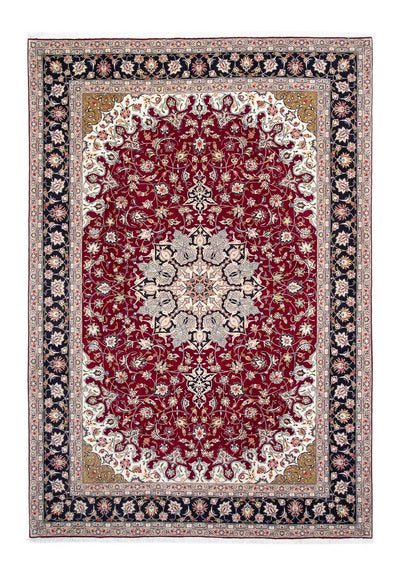 Täbriz - 50 Raj Teppich 205x305cm - Perserteppich - dunkelrot