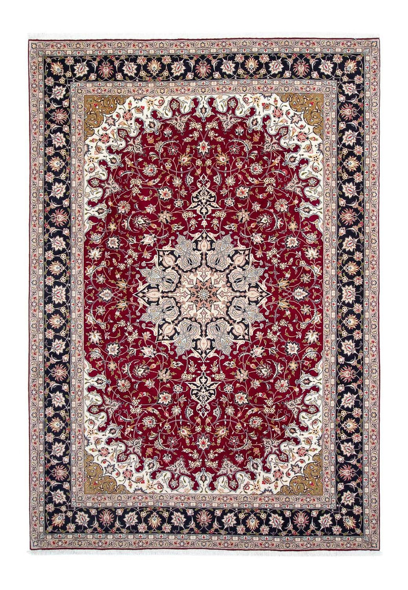 Täbriz - 50 Raj Teppich 205x305cm - Perserteppich - dunkelrot