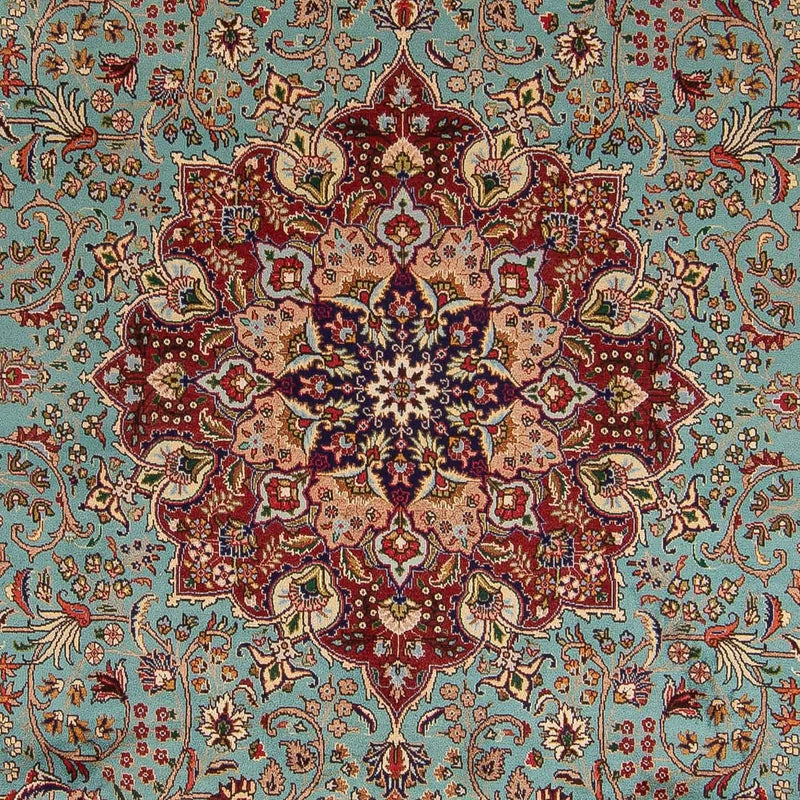 Täbriz - 50 Raj Teppich 248x350cm - Perserteppich - türkis