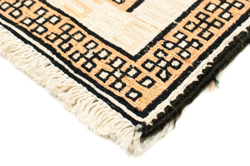Kelim Seide Teppich 65x101cm - beige