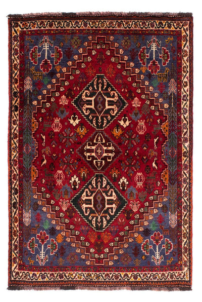 Ghashghai Teppich 111x163cm - Perserteppich - dunkelrot