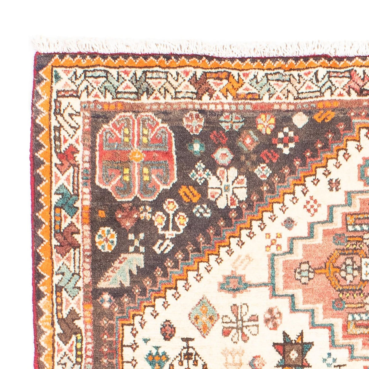 Ghashghai Teppich 101x158cm - Perserteppich - beige