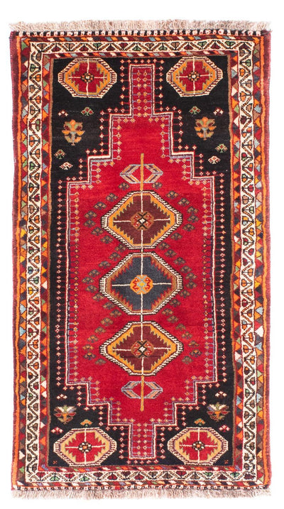 Ghashghai Teppich 81x160cm - Perserteppich - dunkelrot
